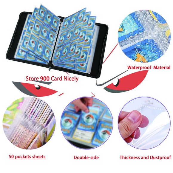 Card Binder 900 Pockets 9-Pocket Cards Collector Album with 50 Removable… - Picture 9 of 12